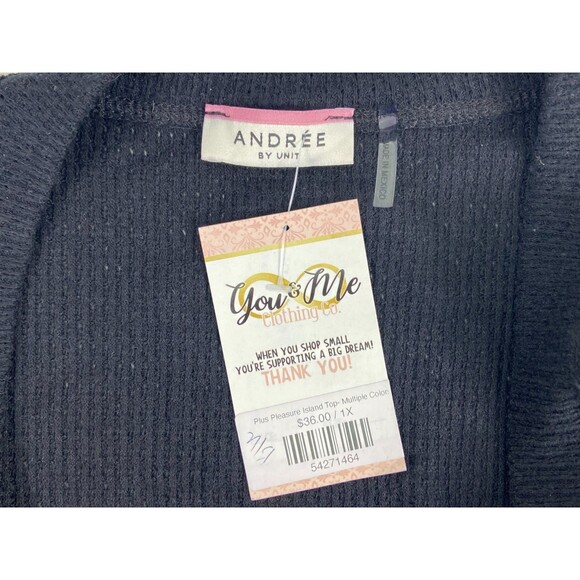 Andree Women 1X Black Sweater Long Sleeve Lightweight Casual NWT - Picture 6 of 9
